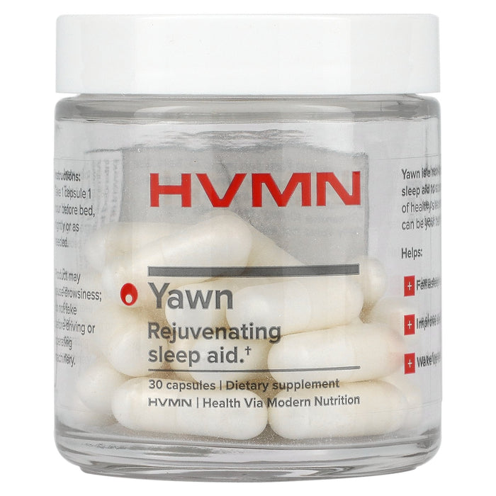 HVMN, Yawn, Rejuvenating Sleep Aid, 30 Capsules