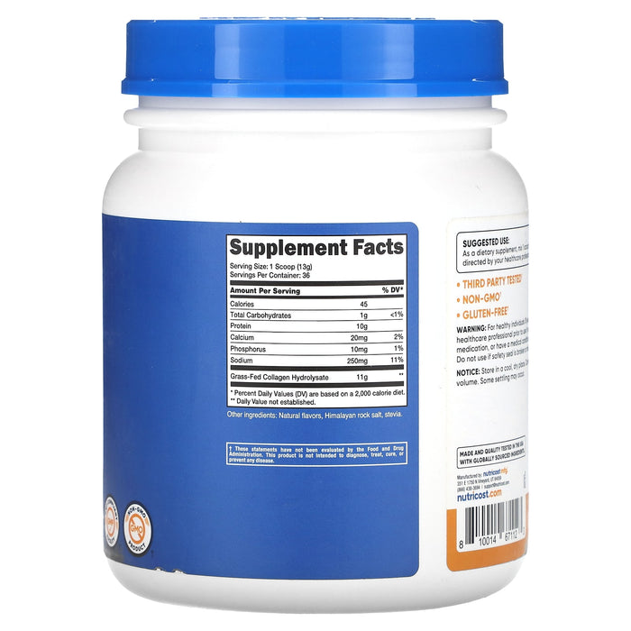 Nutricost, Collagen Hydrolysate, Salted Caramel, 16 oz (454 g)