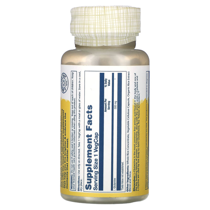 Solaray, L-Glutamine, 500 mg, 100 VegCaps