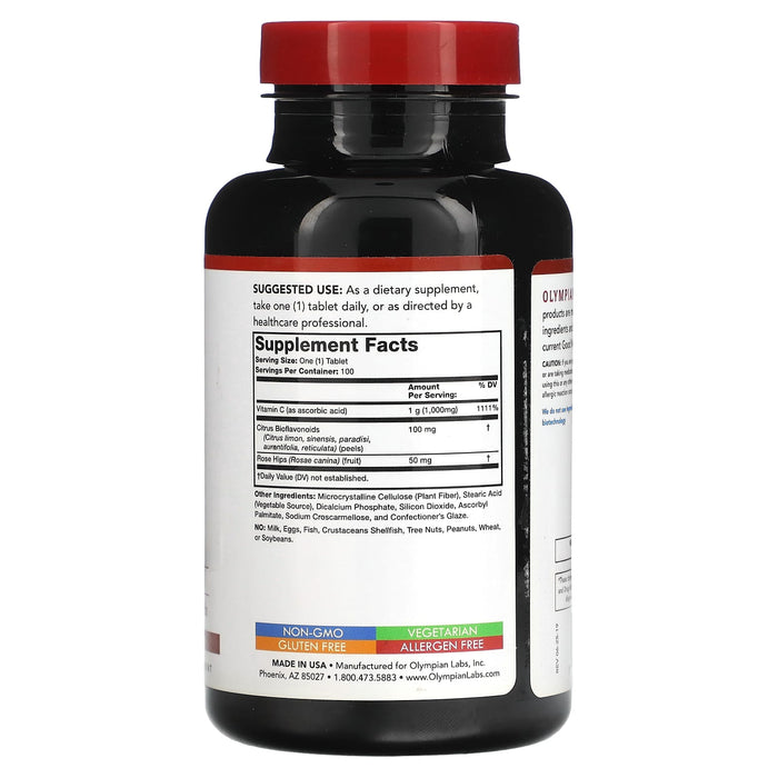 Olympian Labs, Vitamin C, 1,000 mg, 100 Tablet