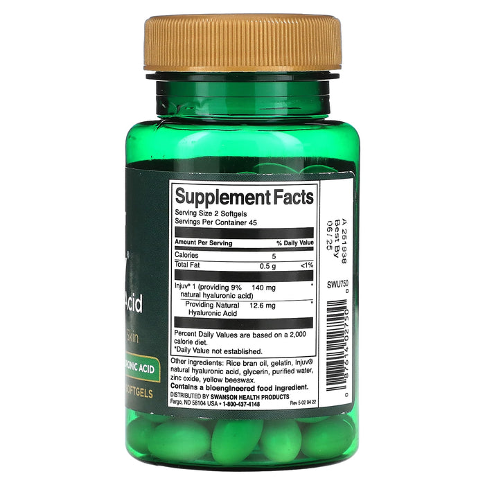 Swanson, Injuv Hyaluronic Acid, 70 mg, 90 Softgels