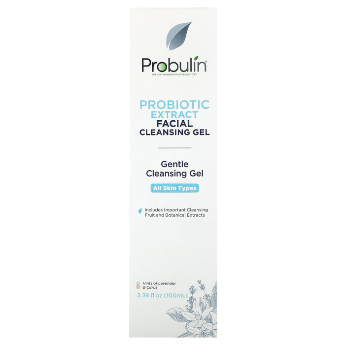 Probulin, Probiotic Facial Extract Cleansing Gel, 3.38 fl oz (100 ml)