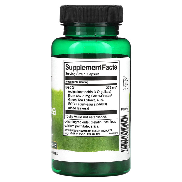 Swanson, ECGC Green Tea Extract, 275 mg, 60 Capsules