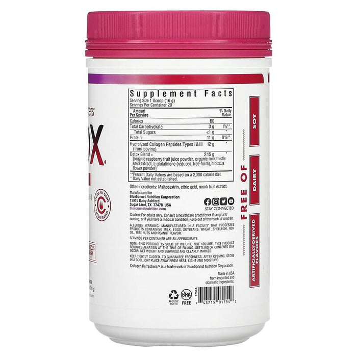 Bluebonnet Nutrition, Detox, Collagen Refreshers, Hibiscus Berry, 11.29 oz (320 g)
