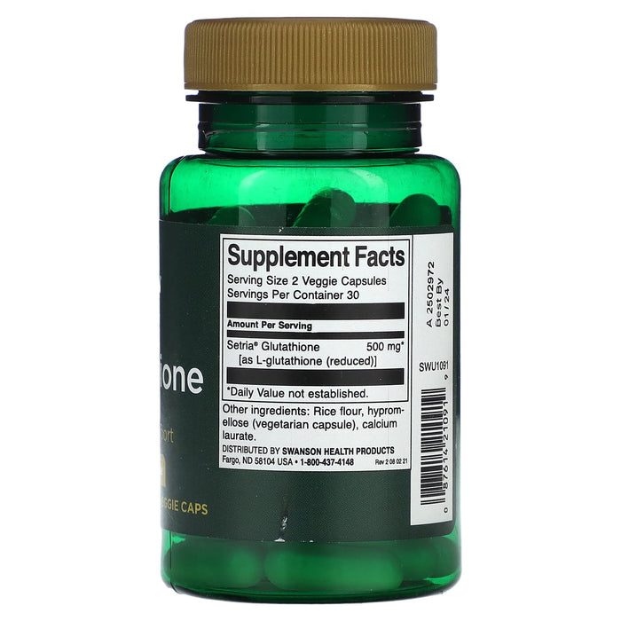 Swanson, L-Glutathione, 250 mg, 60 Veggie Caps