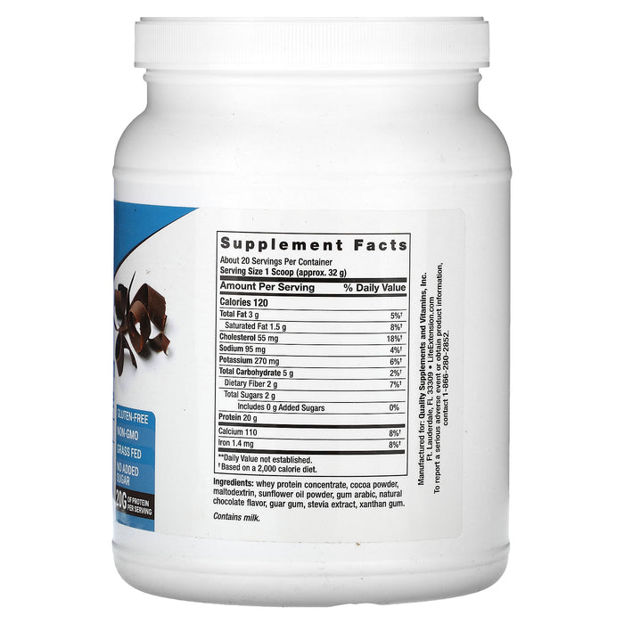 Life Extension, Wellness Code, Whey Protein Concentrate, Chocolate, 1.41 lb (640 g)