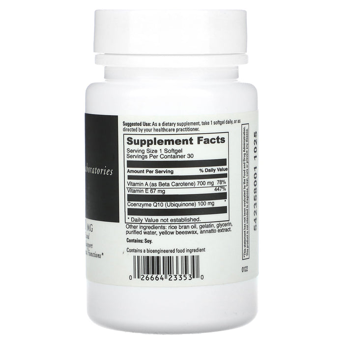 DaVinci Laboratories of Vermont, CoQsol, 100 mg , 30 Softgels