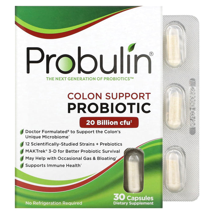 Probulin, Colon Support Probiotic, 20 Billion CFU, 60 Capsules