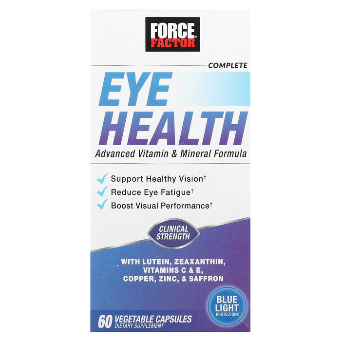 Force Factor, Complete Eye Health, Advanced Vitamin & Mineral Formula, 60 Vegetable Capsules
