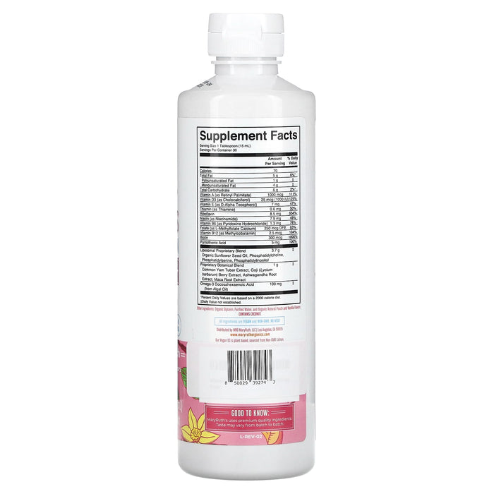 MaryRuth's, Women's Multivitamin Liposomal, Vanilla Peach , 15.22 fl oz (450 ml)