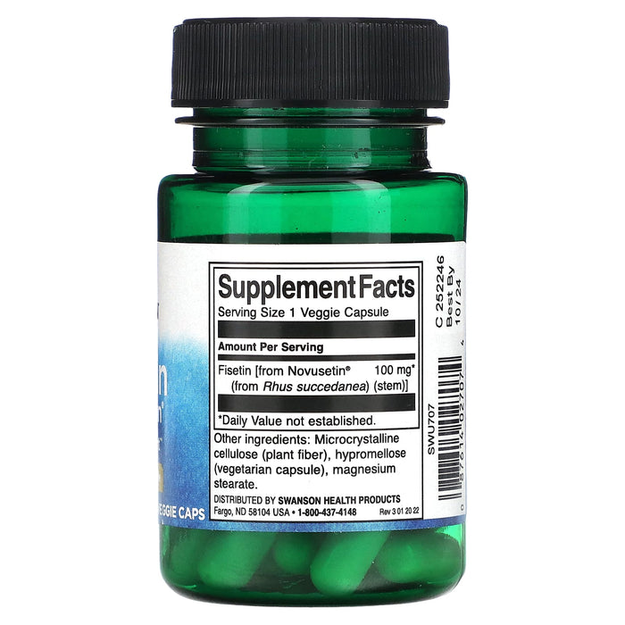 Swanson, Fisetin Novusetin, 100 mg, 30 Veggie Caps