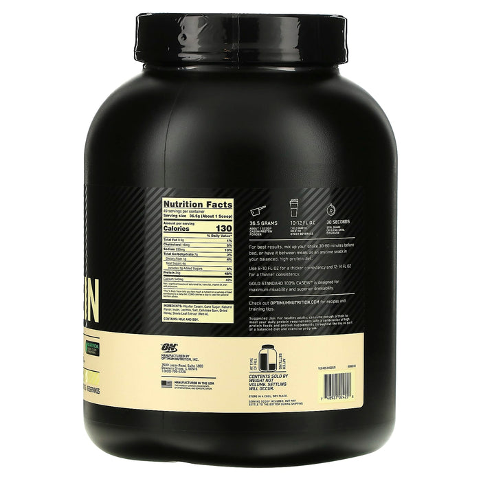 Optimum Nutrition, Naturally Flavored Gold Standard 100% Casein, French Vanilla, 4 lb (1.81 kg)