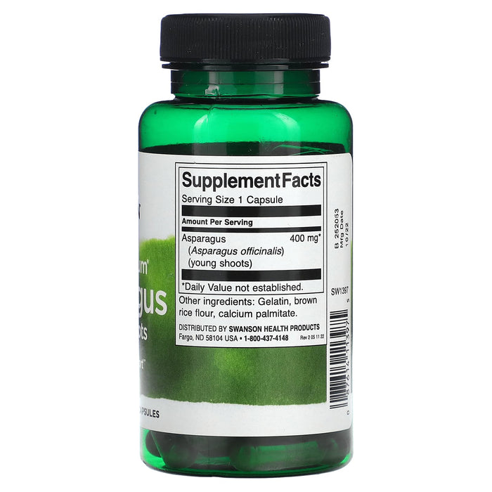 Swanson, Full Spectrum Asparagus Young Shoots, 400 mg, 60 Capsules
