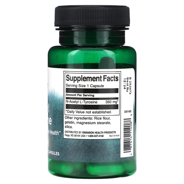 Swanson, N-Acetyl L-Tyrosine, 350 mg, 60 Capsules