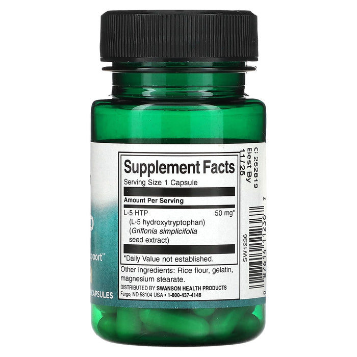 Swanson, 5-HTP, Extra Strength, 100 mg, 60 Capsules
