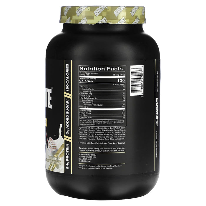 Redcon1, MRE Lite, Whole Food Protein, Vanilla Milkshake, 2.08 lbs (945 g)