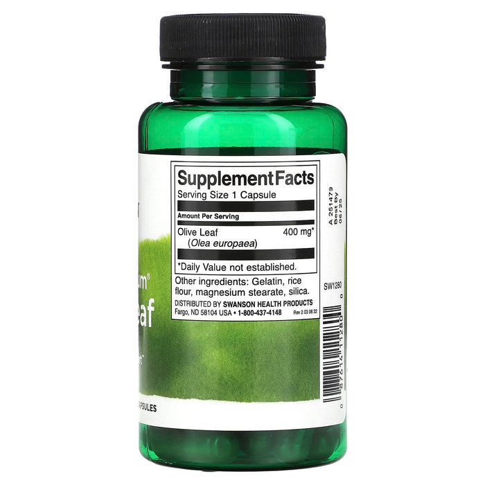 Swanson, Full Spectrum Olive Leaf, 400 mg, 60 Capsules