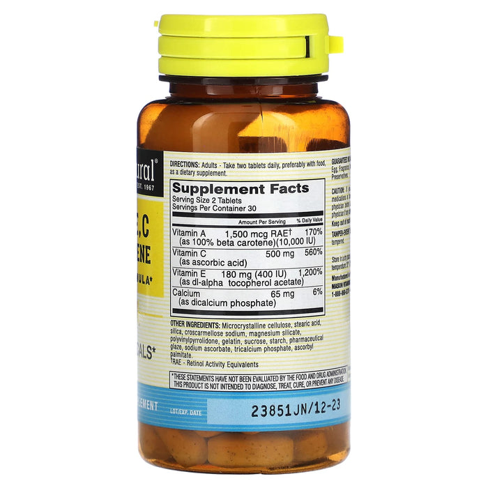 Mason Natural, Vitamins E, C & Beta Carotene, 60 Tablets