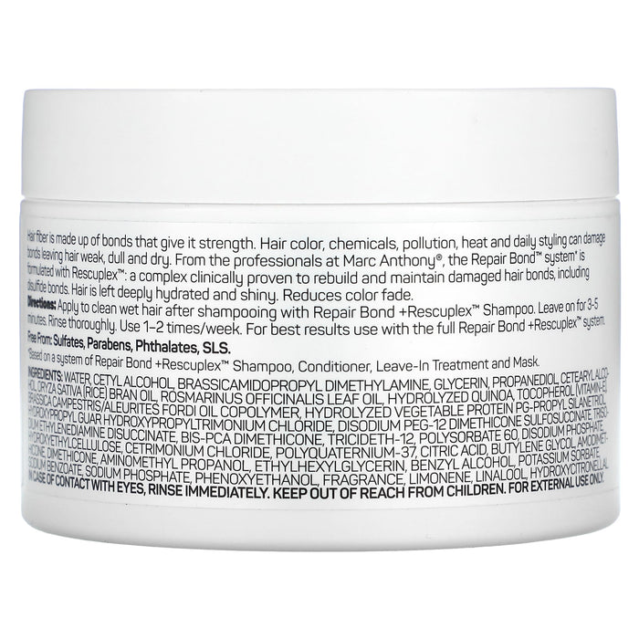 Marc Anthony, Repair Bond + Rescuplex, Concentrated Hydrating Hair Mask, 8 oz (227 g)