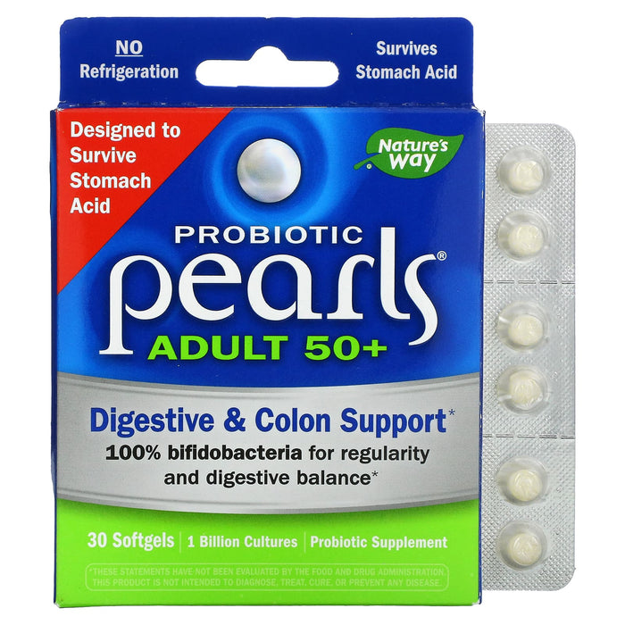 Nature's Way, Probiotic Pearls Adult 50+, 30 Softgels