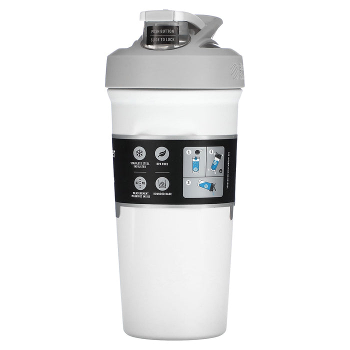 Blender Bottle, Strada, Insulated Stainless Steel, White, 24 oz (710 ml)