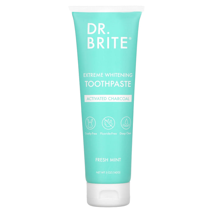 Dr. Brite, Extreme Whitening Toothpaste, Activated Charcoal, Fresh Mint, 5 oz (142 g)