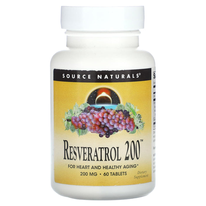 Source Naturals, Resveratrol 200, 200 mg, 60 Tablets