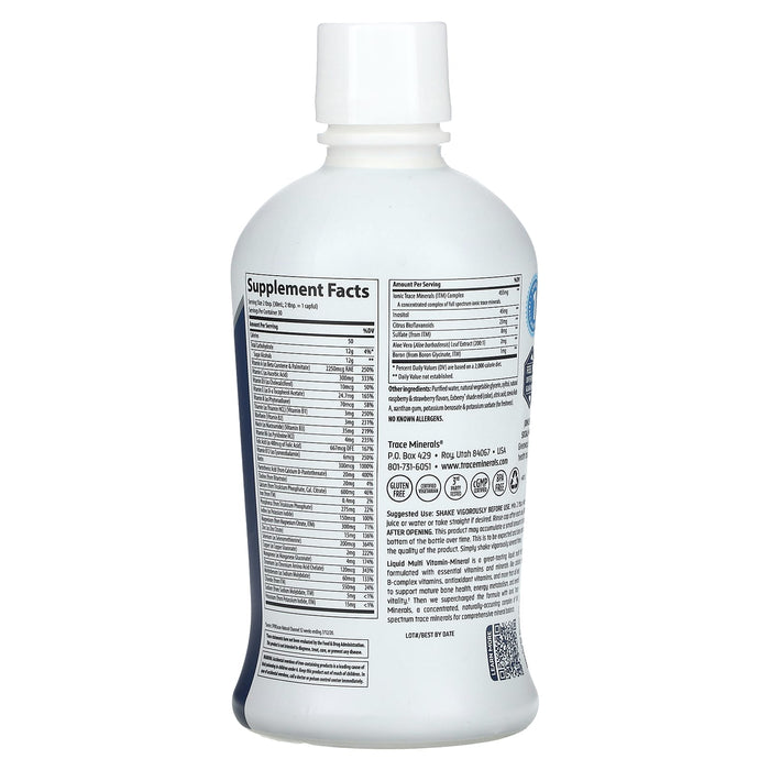 Trace Minerals ®, Liquid Multi, Vitamin-Mineral, For Men & Women, Berry, 30 fl oz (887 ml)