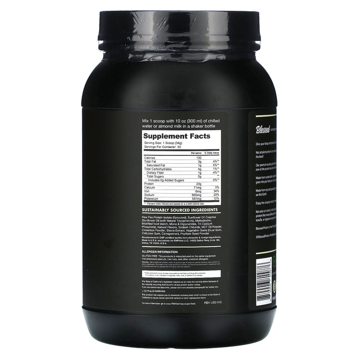 Blessed, Plant Protein, Vanilla Chai, 2.24 lbs. (1,020 g)