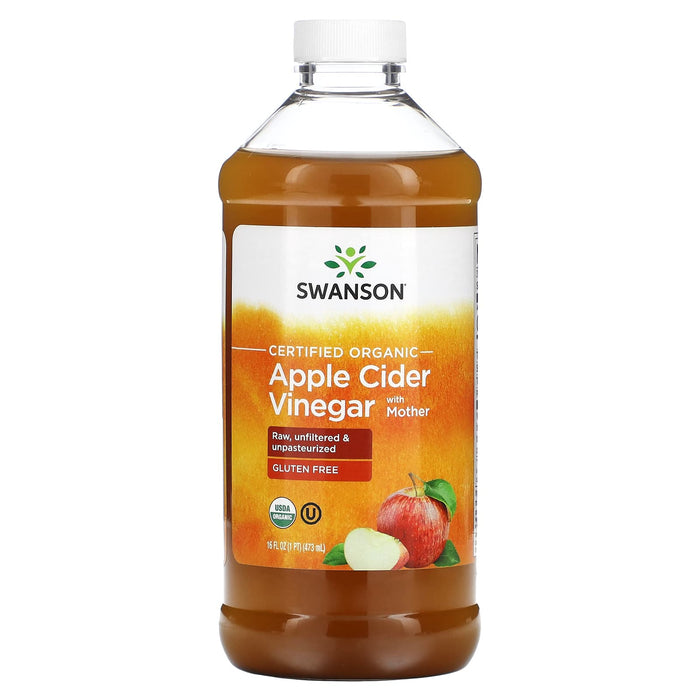 Swanson, Certified Organic Apple Cider Vinegar with Mother, 32 fl oz (946 ml)