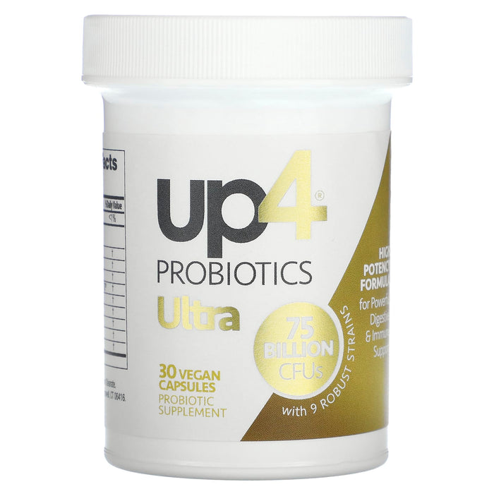 up4, Probiotics Ultra, 75 Billion CFUs, 30 Vegan Capsules