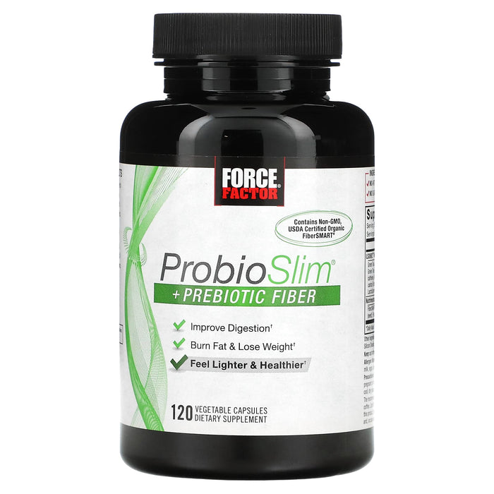 Force Factor, ProbioSlim, + Prebiotic Fiber, 120 Vegetable Capsules