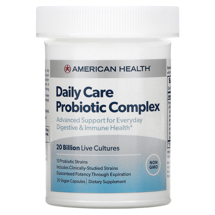 American Health, Daily Care Probiotic Complex, 20 Billion CFU, 30 Vegan Capsules