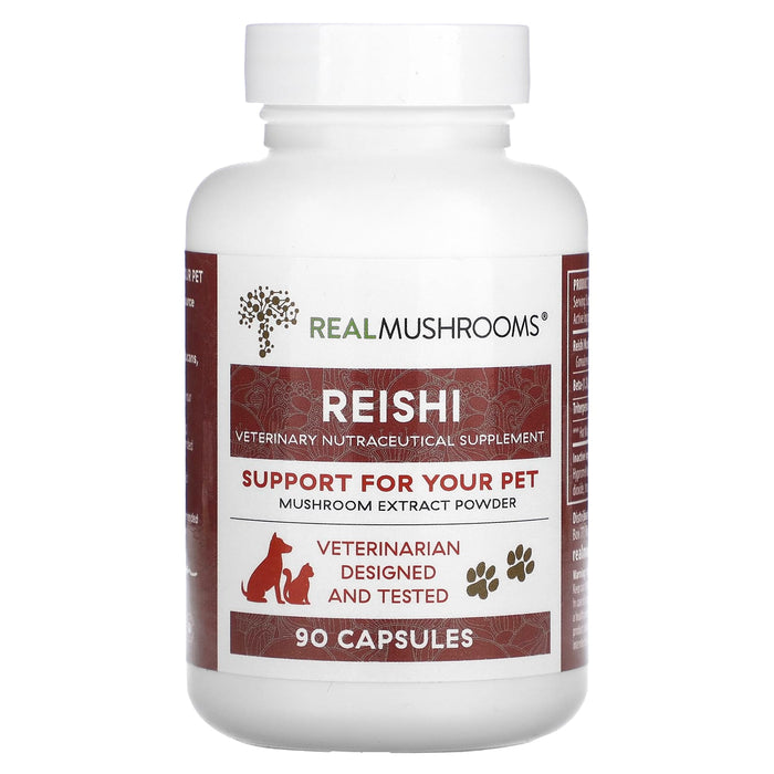 Real Mushrooms, Reishi, Support for Your Pet, 90 Capsules