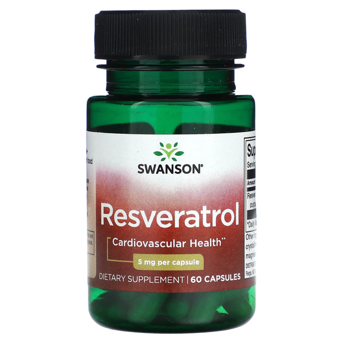 Swanson, Resveratrol, 5 mg , 60 Capsules