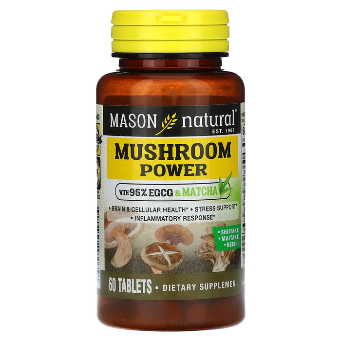 Mason Natural, Mushroom Power, 60 Tablets