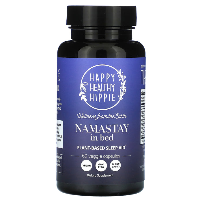 Happy Healthy Hippie, Namastay In Bed, Plant-Based Sleep Aid, 60 Veggie Capsules