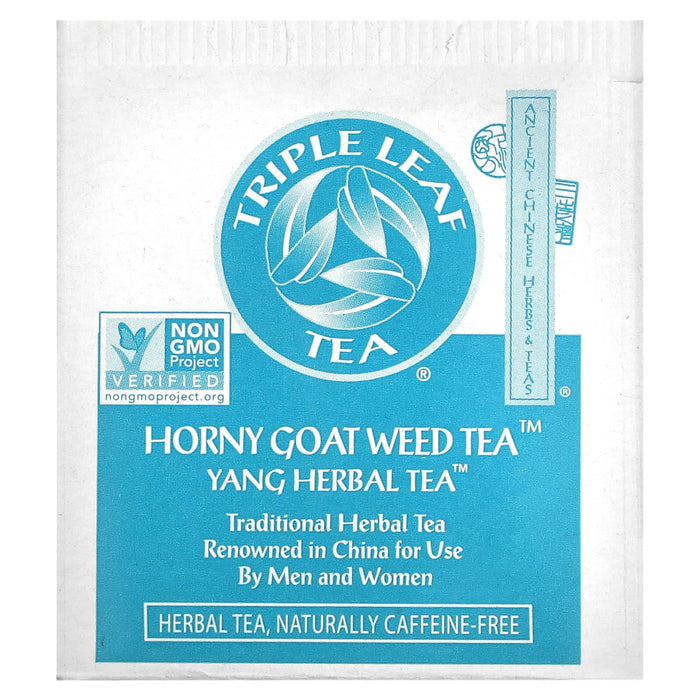 Triple Leaf Tea, Horny Goat Weed, Caffeine Free, 20 Tea Bags, 1.34 oz (38 g)