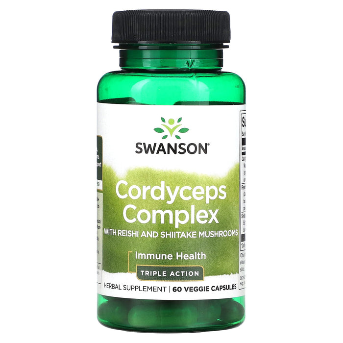 Swanson, Cordyceps Complex with Reishi and Shiitake Mushrooms, 60 Veggie Capsules