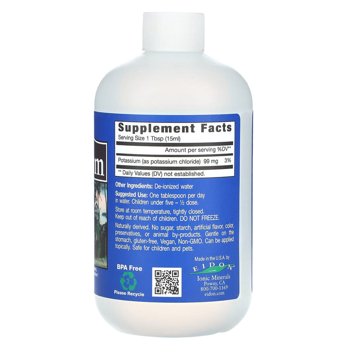Eidon Mineral Supplements, Ionic Minerals, Potassium, 18 oz (533 ml)