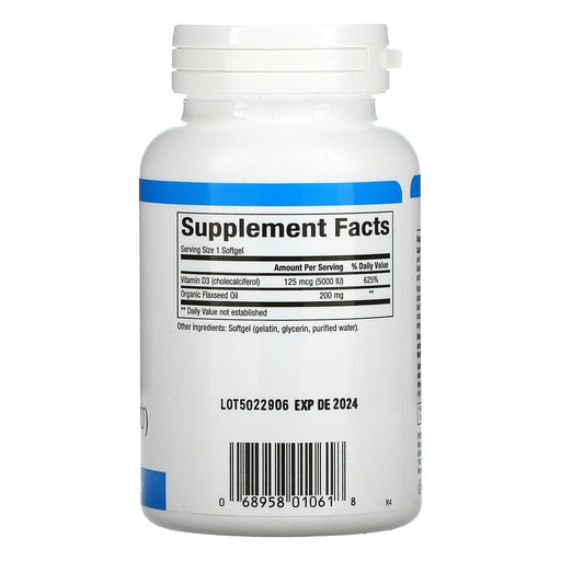 Natural Factors, Vitamin D3, 125 mcg (5,000 IU), 240 Softgels - HealthCentralUSA