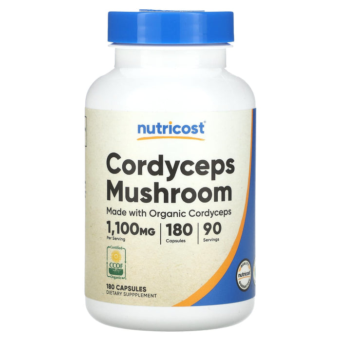 Nutricost, Cordyceps Mushroom, 550 mg, 180 Capsules