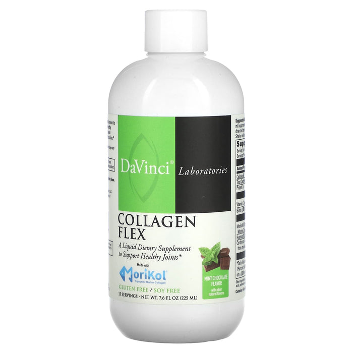 DaVinci Laboratories of Vermont, Collagen Flex, Mint Chocolate, 7.6 fl oz (225 ml)