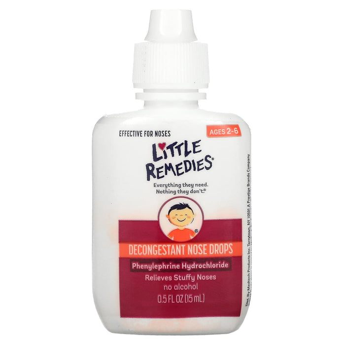 Little Remedies, Decongestant Nose Drops, Ages 2+, 0.5 fl oz (15 ml)