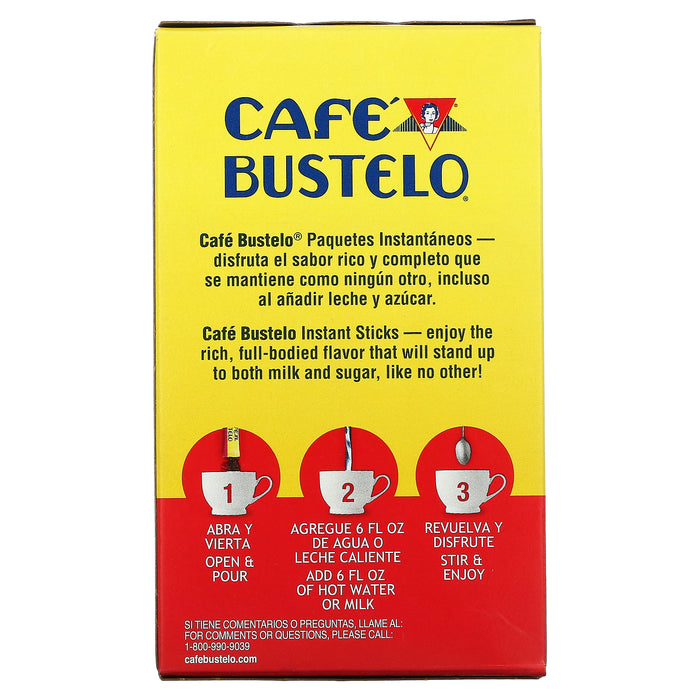 Café Bustelo, Espresso Instant Coffee, 6 Packets, 0.09 oz (2.6 g) Each