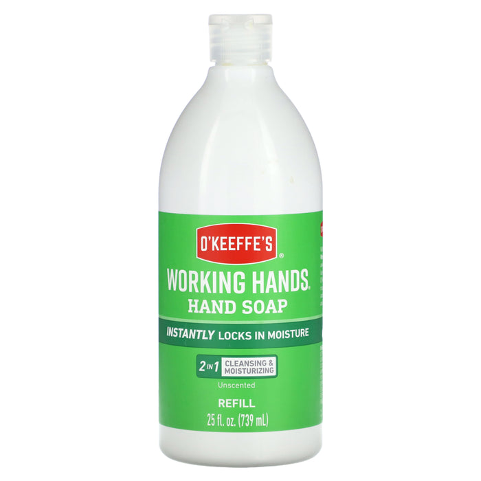 O'Keeffe's, Working Hands, Hand Soap, Unscented, 25 fl oz (739 ml)