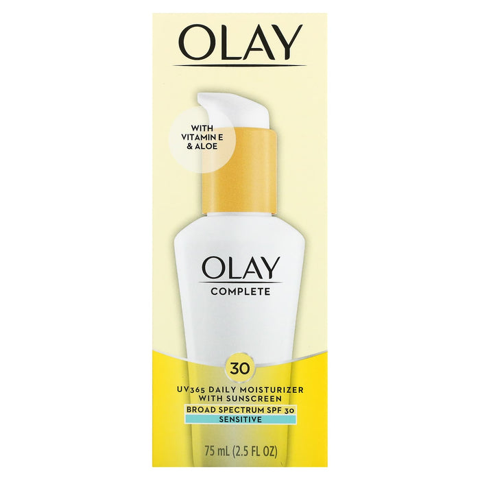 Olay, Complete, UV365 Daily Moisturizer, SPF 30, Sensitive, 2.5 fl oz (75 ml)