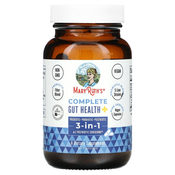 MaryRuth Organics, Complete Gut Health, 3-in-1, 60 Capsules
