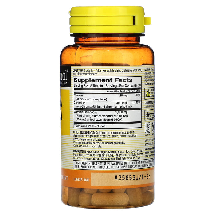 Mason Natural, Garcinia Cambogia, 500 mg, 60 Tablets