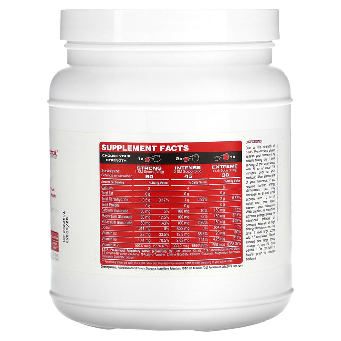 Metabolic Nutrition, E.S.P. Pre-Workout, Green Apple, 300 g